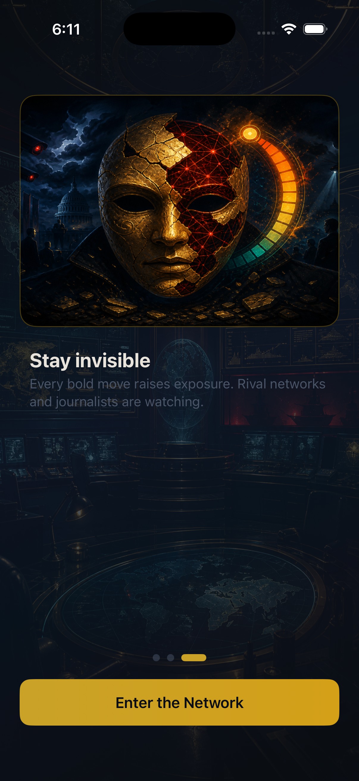 Onboarding Exposure — stay invisible warning